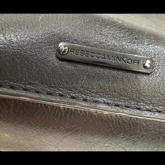 Rebecca Minkoff Black Leather Quilted Clutch - Picture 8 of 11